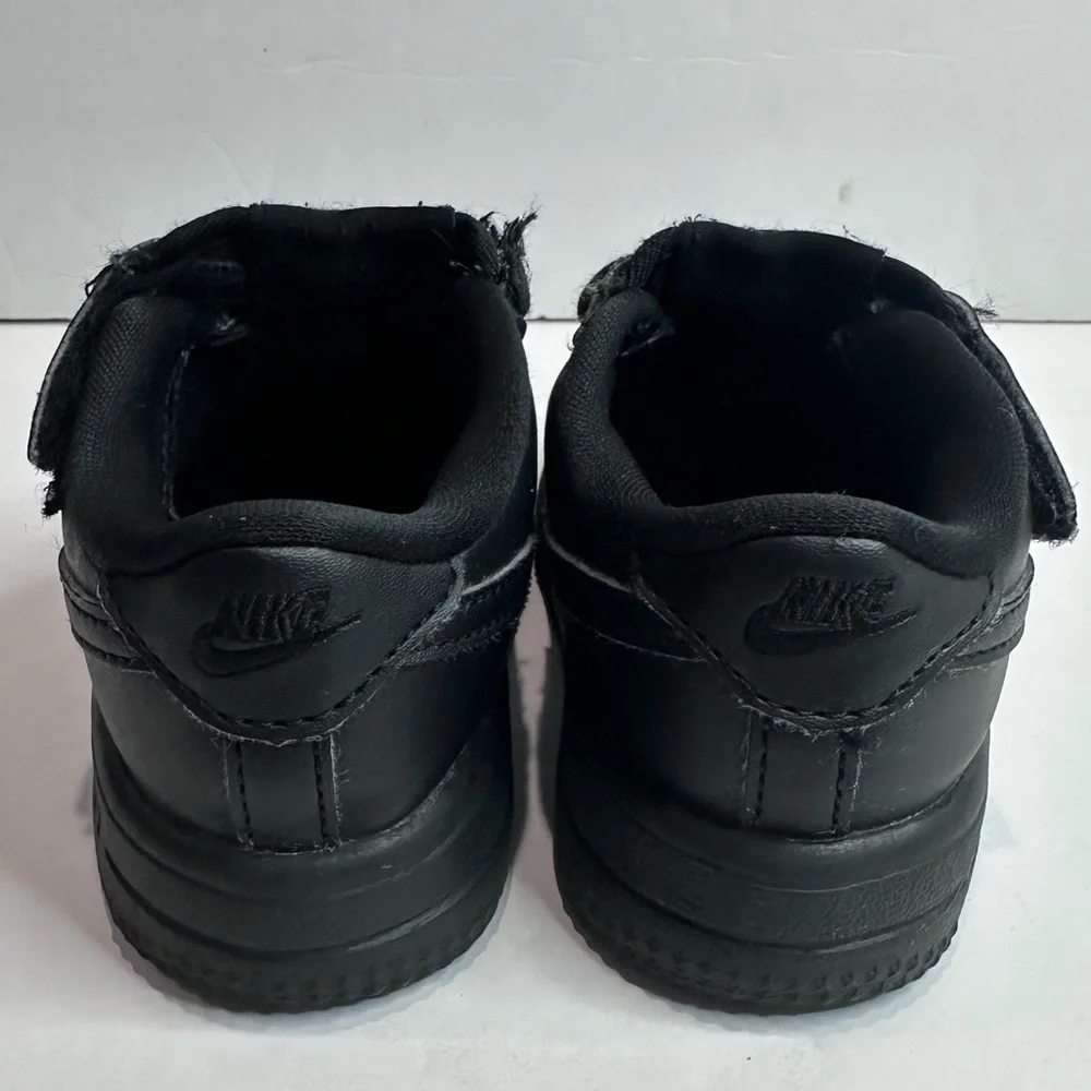 Kids Nike Air Force one Low Black Sneakers Low-Top Leather